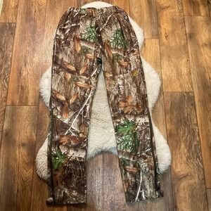 Slumberjack SJK Camo Pants Sm/Med Zipper‎ Hem Drawstring Waist Mens Hunting Fish